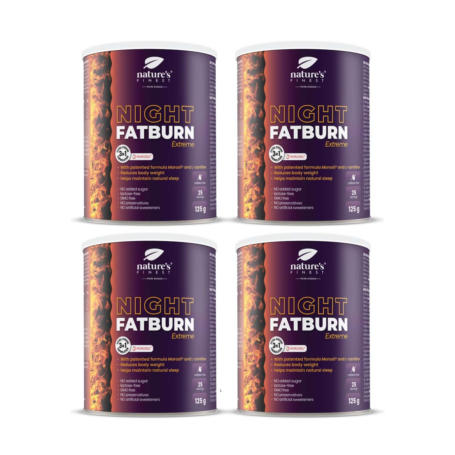 100% Morosil® | 4x Night FatBurn Extreme® par Nature's Finest | Meilleurs Produits Amincissants Nocturnes au Royaume-Uni | Biologique.