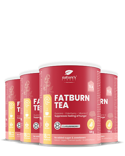 100% Thé Amincissant Bio | 4 x FatBurn Tea with ProElderberry™ | Chardon-Marie et Valériane | Vegan | par Nature's Finest.